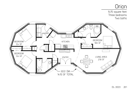 Homes with a basement or crawl space will have a floor framing plan for the first floor. Floor Plans 3 Bedrooms Monolithic Dome Institute
