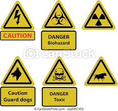 Construction safety signs and labels identify the boundaries of construction zones and communicate hazards and entry restrictions. Caution And Hazard Signs Vector Canstock
