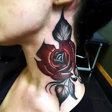 Pin By Find Tattoo Design On Rose Neck Tattoo Rose Neck Tattoo Neck Tattoo Rose Tattoos