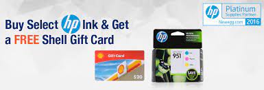 Applicable products can be redeemed for a rebate gift card or debit card. Buy Select Hp Ink Get A Free Shell Gift Card Newegg Com