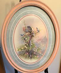 Maybe you would like to learn more about one of these? Homco Home Interiors Picture Oval Frame Pink Blue Mailbox Blue Birds Nest 19 Interior Pictures House Interior Oval Frame