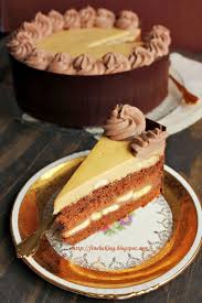 Chocolate Dust Chocolate Caramel Banana Mousse Cake Banana Mousse Mousse Cake Torte Cake