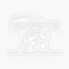 fabrication station sticker by longneckgoosie in 2021 vinyl sticker stickers fabric