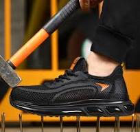 Breathable safety shoes Fashion European standard steel toe sports safety  shoes