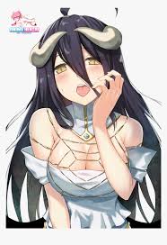 Black and blue haired female character, anime. Overlord Albedo Hentai Hd Png Download Transparent Png Image Pngitem
