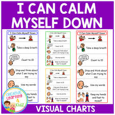 I Can Calm Myself Down Charts Autism By Creative Learning 4 Kidz