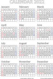 calendar 2022 united kingdom pdf free printable pdf