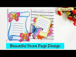 Beautiful Front Page Border Design Practical Khata Design New Border Design For School Projec Front Page Design Colorful Borders Design Page Borders Design