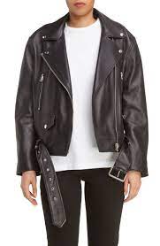 Acne Studios Women S Merlyn Leather Moto Jacket Fall Trends Outfits Acne Leather Jacket Leather Moto Jacket