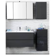 Badmobel set gunstig kaufen badmobel set bauhaus badschrank bad waschtisch mit spiegelschrank badmobel set mit coole babyzimmermobel sets dekoration badmobel set mobel Badmobel Set Como 03 4 Teilig Hochglanz Grau 100cm Waschtisch