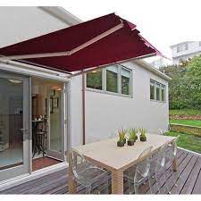 Outsunny 8 X 7 Ft Manual Retractable Sun Shade Patio Awning Walmart Com Patio Awning Awning Pergola With Roof