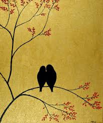 True Love Simple Bird On Tree Drawing True Love Birds Art Inspiration Canvas Art Art