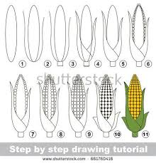 Kid Game To Develop Drawing Skill With Easy Gaming Level For Preschool Kids Drawing Educational Tutorial For Co Corn Drawing Drawing Tutorial Drawing For Kids