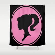Pink Black Barbie Shower Curtain By Luxurylivingnyc Society6 Black Barbie Black Pink Barbie