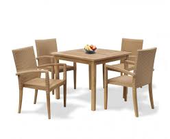 We also offer different selections of chairs in order to help you create your dream dining set. Sandringham Square Garden Table And 4 St Tropez Stacking Chairs Set