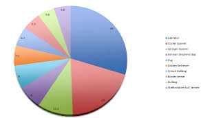 pie chart of top breeds dog blog