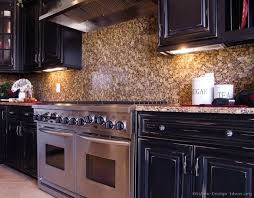 Kitchen Backsplash Ideas Materials Designs And Pictures Distressed Kitchen Cabinets Black Kitchen Cabinets Kitchen Backsplash Designs