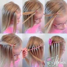 Wasserfall Zopf Haare Madchen Geflochtene Frisuren Kinder Haar