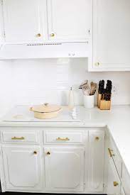 We noted earlier that if you have cabinets that don't match up perfectly with the entranceway frame. How I Refreshed My Kitchen Cabinets In One Afternoon A Beautiful Mess