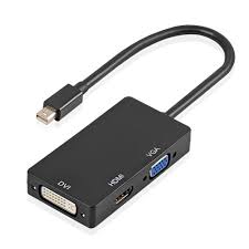 High Quality 1080p Mini Display Port Dp To Hdmi Dvi Vga Adapter 3 In 1 Thunderbolt Converter For Apple Macbook Pro Air Hdtv Adapter Micro Usb Type Micro Mhl To Hdmi From