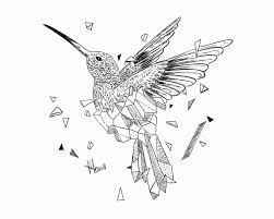 Geometric Bird By Longaritmoden Deviantart Com On Deviantart Geometric Bird Geometric Hummingbird Tattoo Geometric Drawing