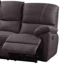 Top marken | günstige preise | große auswahl Graues Dreisitzer Sofa Mit Relaxfunktion Bezug Aus Microfaser Bastiaan