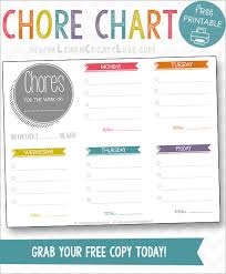 Printable Chore Chart Learncreatelove