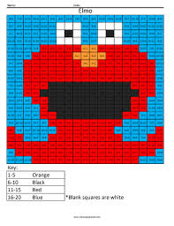 Elmo likes to do many things, print coloring pages of elmo walking, playing basketball, scuba, soccer, sand castle, tooth brushing, ice skating, running. Elmo Basic Addition Coloring Squared