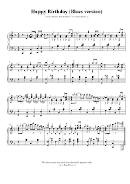 Happy birthday to you (melody with both hands). Blues Happy Birthday