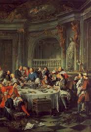 Jean Francois De Troy S 1735 Painting Le Dejeuner D Huitres The Oyster Luncheon Is The First Known Depiction Of Champ Comment Peindre Troy Affiche Artistique