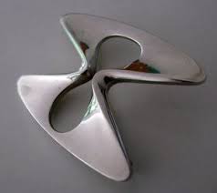 Amorphic Brooch By Henning Koppel Sterling Silver Classic With Smooth Surface Double Loop Shape Vintage Modernist Jewelry Modernist Jewelry Artistic Jewelry