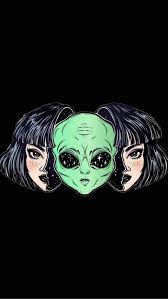 Maybe you would like to learn more about one of these? Black Lockscreen Wallpaper Background Aesthetic Alien Space Girl Art Alien Art Alien Aesthetic