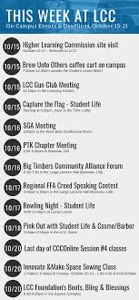 Here S What We Have Going On This Week At Lcc Student Life Campus Events Higher Learning