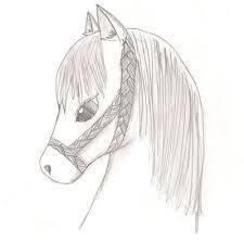 Pencil Drawing Of A Cute Anime Pony Horse Drawings Animal Drawings Horse Drawing