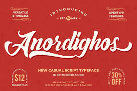Anordighos Font By Kotak Kuning Studio Creative Fabrica In 2020 Script Typeface Hand Lettering Styles Logo Fonts