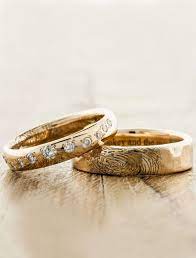 Untraditional Engagement Rings Modwedding Handmade Wedding Rings Fingerprint Wedding Bands Handmade Wedding Band