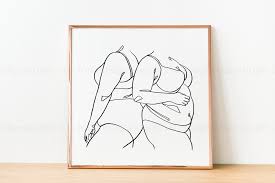 Instead of freehand drawing the body, create a simple grid of lines and make horizontal lines that are spaced. Body Positive Female Figure Line Art By Rough Edges Supply Thehungryjpeg Com