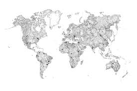 The papers are super easy to hang and come the neutral shades world map wallpaper mural has a beautiful retro textbook style combined with neutral tone and colour to add a realistic much more. World Map Black Sandberg Wallpaper