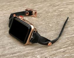 Black Apple Watch With Rose Gold Band Apple Watch Band Rose Gold Black Leather Bracelet 38mm 40mm Etsy In 2020 Apple Watch Bands Rose Gold Apple Watch Bands Apple Watch Leather Strap
