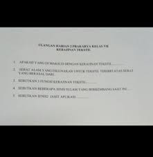 Salah satu kegiatan dalam memproduksi produk kerajinan dari limbah tekstil adalah mendaur ulang. Ulangan Harian 2 Prakarya Kelas Vii Kerajinan Tekstil Brainly Co Id