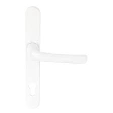They are sectioned into pz measurements, which is the size from the centre of the spindle hole to the centre of the round hole in the euro shape. Mila Prolinea Lever Door Handles Pair White Upvc Door Handles Screwfix Com