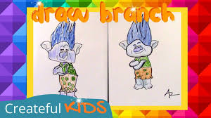 How to draw kwami step by step? How To Draw Branch From Trolls Step By Step By Createful Kids