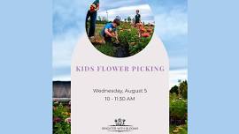 Kids Flower Picking at Brighter with Blooms Farm