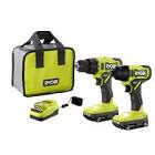 18V ONE  1 2-inch Drill Driver  amp  1 4-inch Impact Driver Kit with  2  Batteries and C    PCL1200K2 RYOBI