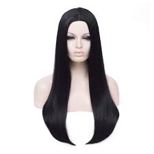 Check out our costume hair selection for the very best in unique or custom, handmade pieces from our costumes shops. Amazon Com Long Black Wig Qaccf 26 Women S Long Straight Middle Part Synthetic Halloween Costume Full Wig Black Beauty