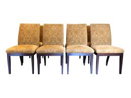 My dilemma is the rug and the patterned chairs. Donghia Fabric Dining Room Chairs Set Of 8 The Local Vault