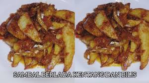 Resep sambal goreng kentang pedas dan petunjuk cara bikin sambal goreng kentang santan basah enak dengan bahan bahan bumbu sederhana. Resepi Sambal Berlada Kentang Dengan Bilis By Mak Resepi 308 Youtube