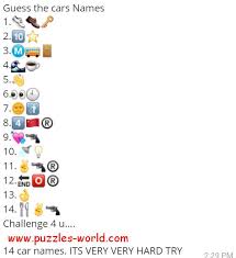 It's actually very easy if you've seen every movie (but you probably haven't). Guess The Car Names Whatsapp Emoji Quiz Puzzles World