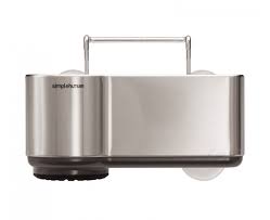 sink caddy, brushed stainless steel