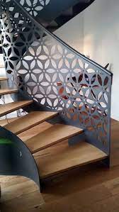 We allowed the stairs to project through the glass as thought the glass. 50 Modern Stair Grill Design Ideas To See More Visit Railing Design Interior Stairs Stair Railing Design